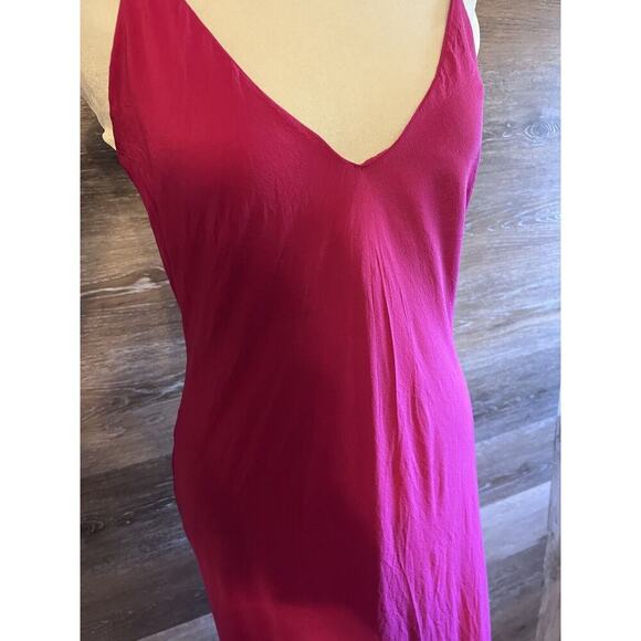 Fushia Silk Dress Cocktail Open Back Custom More Italy Sz Small Party Formal - Picture 3 of 10